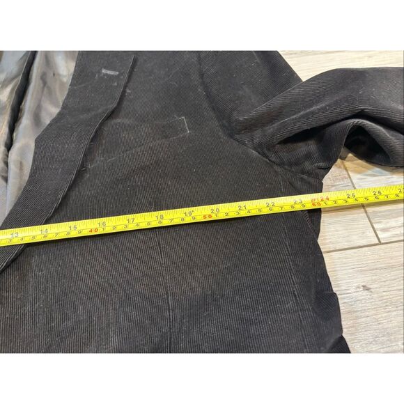 Stafford classic fit black corduroy sports coat suit jacket size 46R - Picture 6 of 12